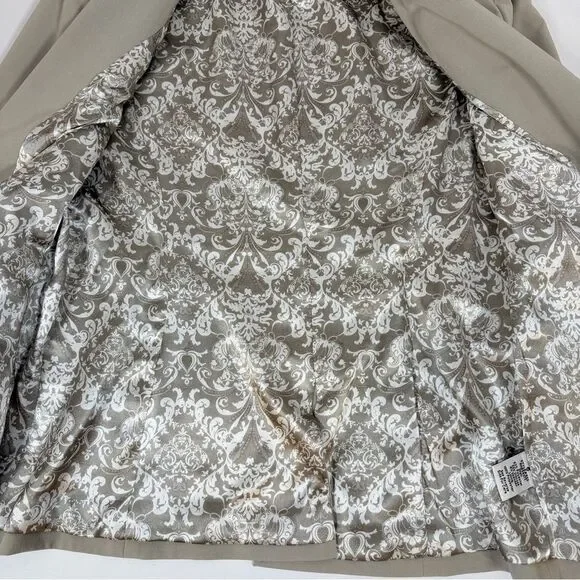 Cabi Women 6 Jacket 8 Pants Suit Gray Greige Stitching Professional Career - Picture 5 of 14